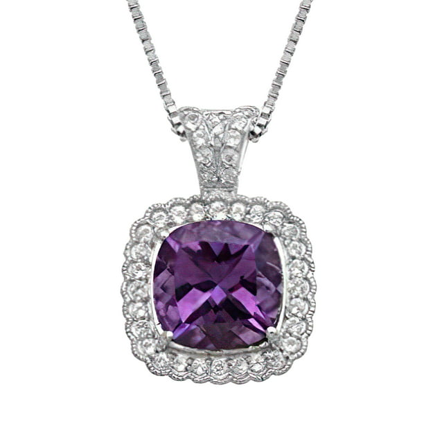 Details about   Necklace Purple Amethyst Genuine Gems Sterling Silver Heart Cut 18 1/2 to 21 1/4 